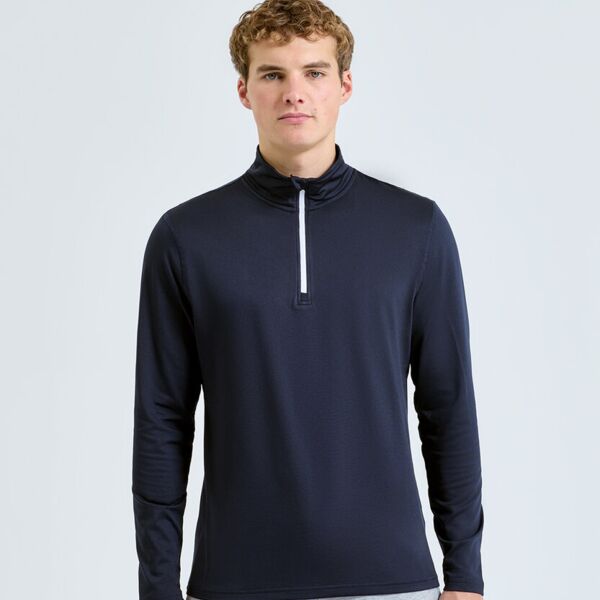 TriDri® recycled long sleeve brushed back ¼ zip top Thumbnail